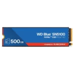 WD Blue SN5100 Internal Solid State Drive, 500GB NVMe M.2 2280 PCIe Gen 4.0, Read Speeds Up To 6,600MB/s, WDS500G5B0E