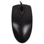A4Tech OP-620DS Wired Mouse, 1200 DPI, Silent Clicks, 4-Way Wheel, Black