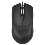 A4Tech OP-750S V-Track Mouse, 1200 DPI Optical Sensor, Silent Clicks, 4-Way Wheel, 8-in-One Gesture, Black