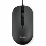 Amaze Probus A704 Wired Mouse, Adjustable 800/1200/1600/2400 DPI, 4 Buttons, Silent Touch, Ergonomic Design, USB 1.6m Cable, Black